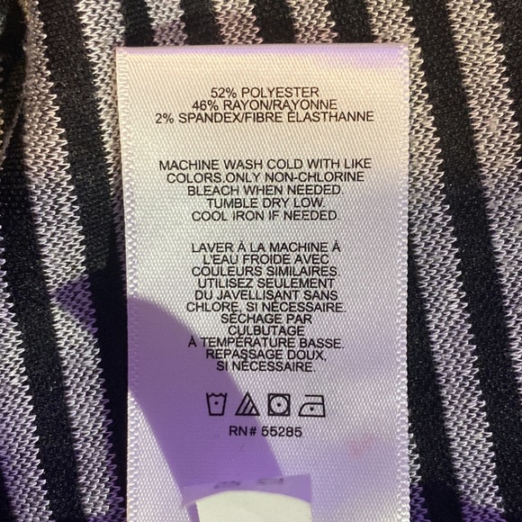 EXPRESS Black and White Checkered Blouse - LARGE - Picture 4 of 4